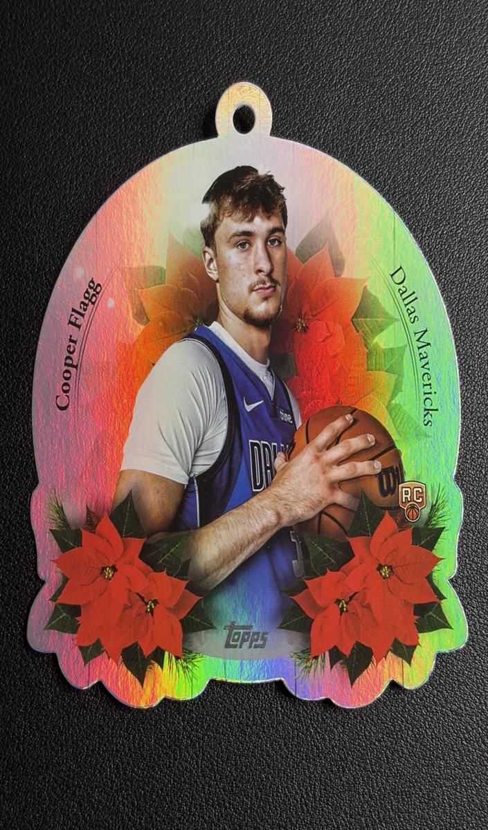 2025 Topps Holiday Oversized Die-Cut Ornament Cooper Flagg #DCO-CF card