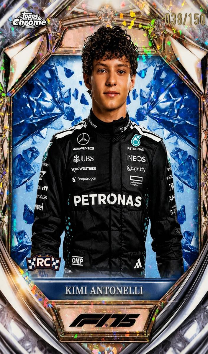 2025 Kimi Antonelli [Blue Mini-Diamond Refractor] #D75-8