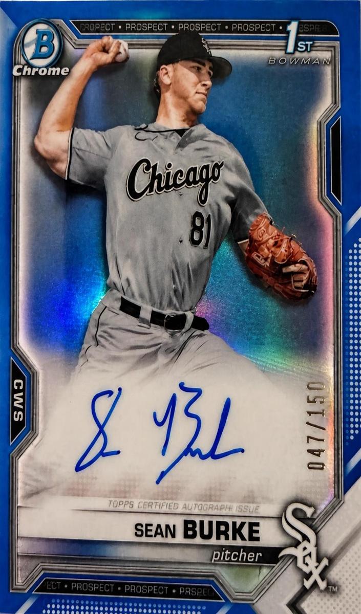 2021 Bowman Draft Sean Burke [Blue] #CDA-SBU card