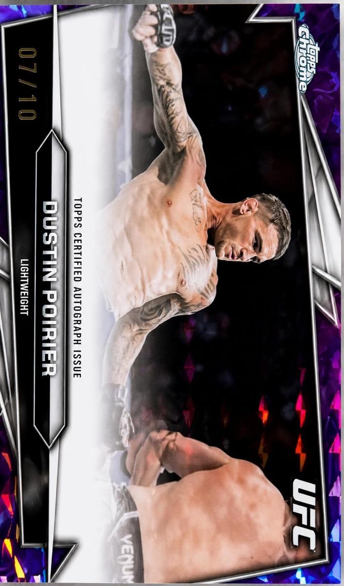 2026 Dustin Poirier [Purple Geometric Refractor] #BAV-DP