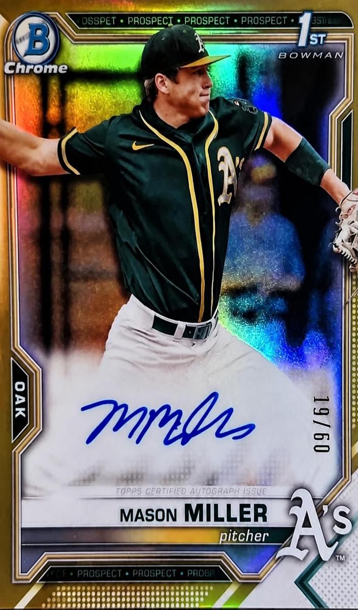 2021 Bowman Draft Mason Miller [Gold] #CDA-MMIL card