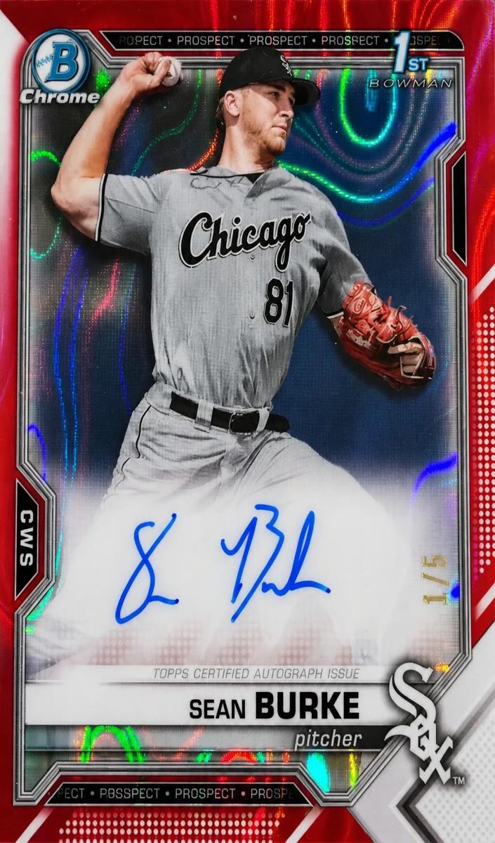 2021 Bowman Draft Sean Burke [Red] #CDA-SBU card
