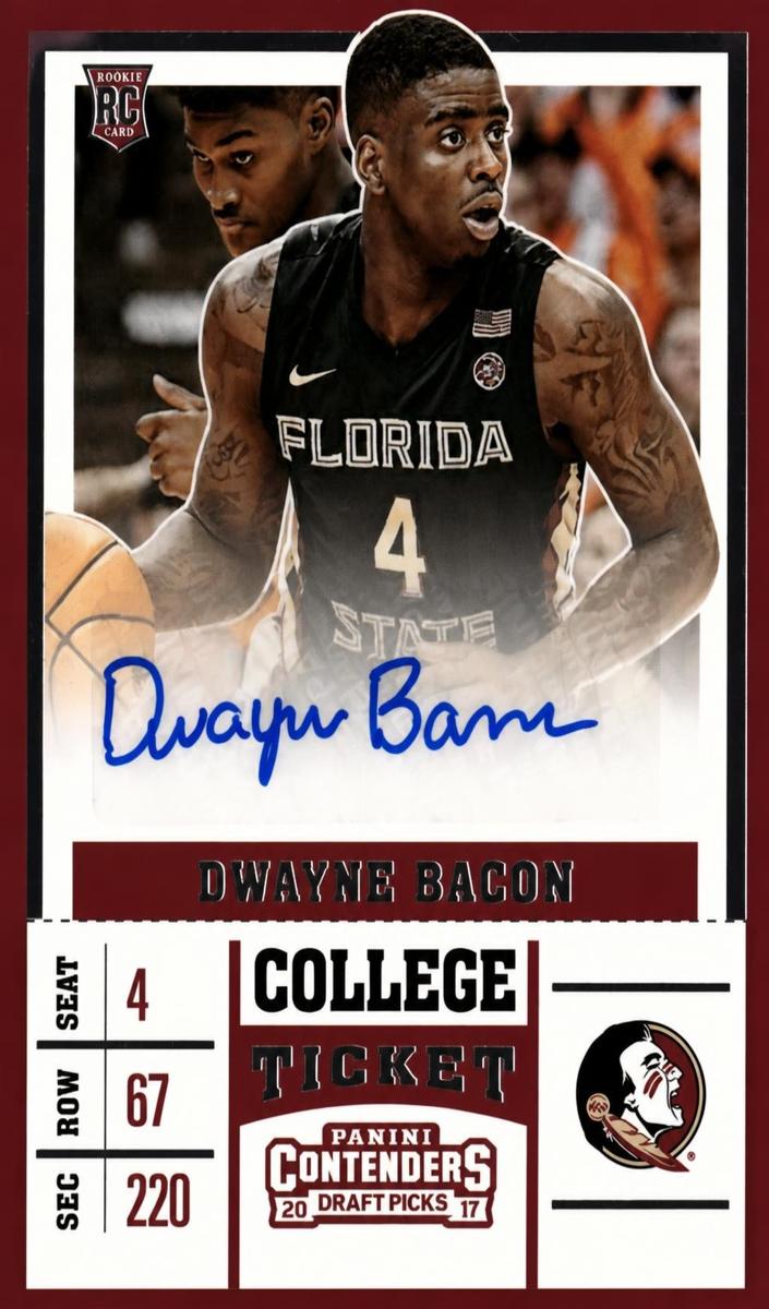 2017 Panini Contenders Draft Picks Dwayne Bacon #84 card