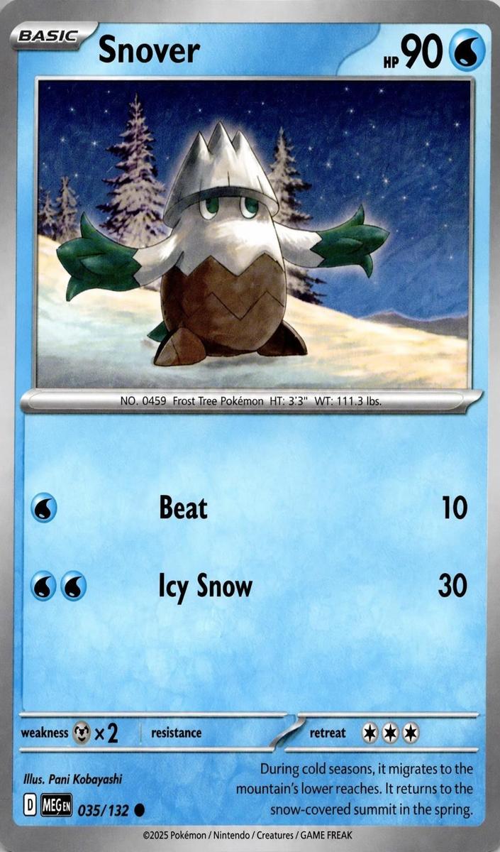 Snover 2025 Pokemon Mega Evolution
