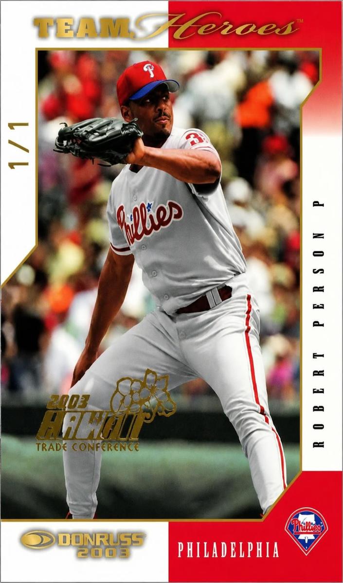 2003 Donruss Team Heroes Robert Person #395 card