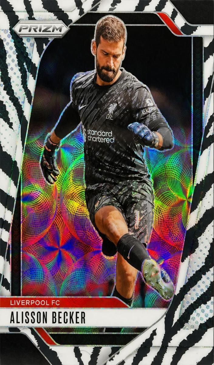 2024 Panini Prizm Premier League Alisson Becker [Choice Zebra] #43 card