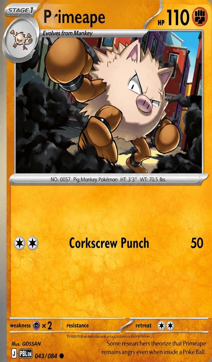 Primeape 2026 Pokemon Mega Evolution Pitch Black