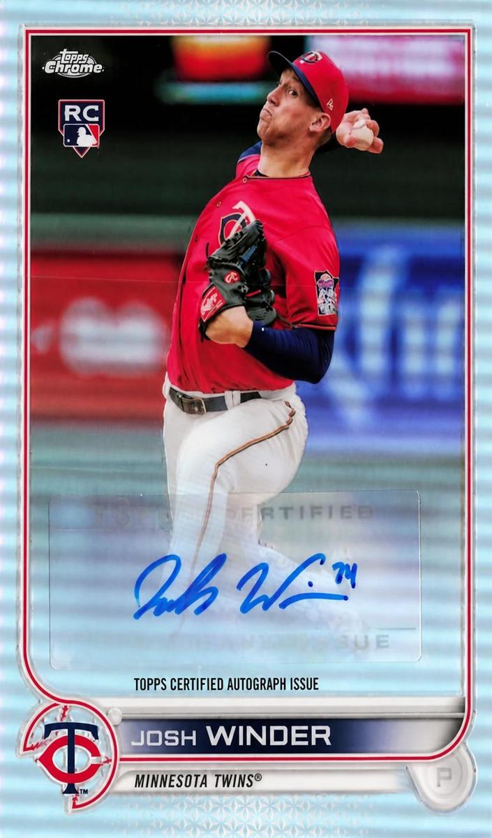 2022 Topps Chrome Update Josh Winder #AC-JWI card