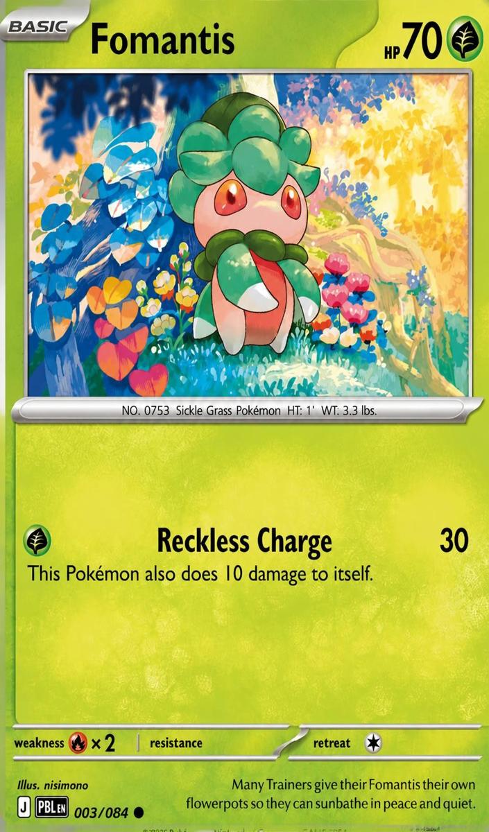 Fomantis 2026 Pokemon Mega Evolution Pitch Black