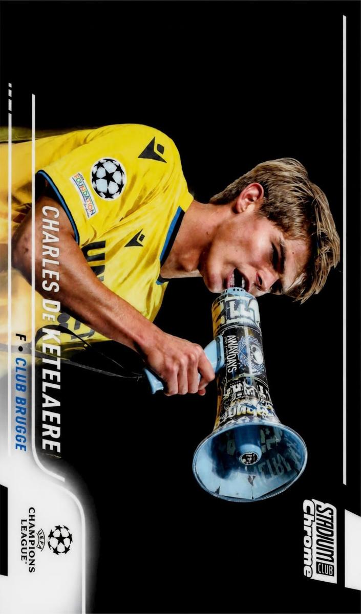 2021 Topps Stadium Club Chrome UEFA Champions League Charles De Ketelaere #90 card