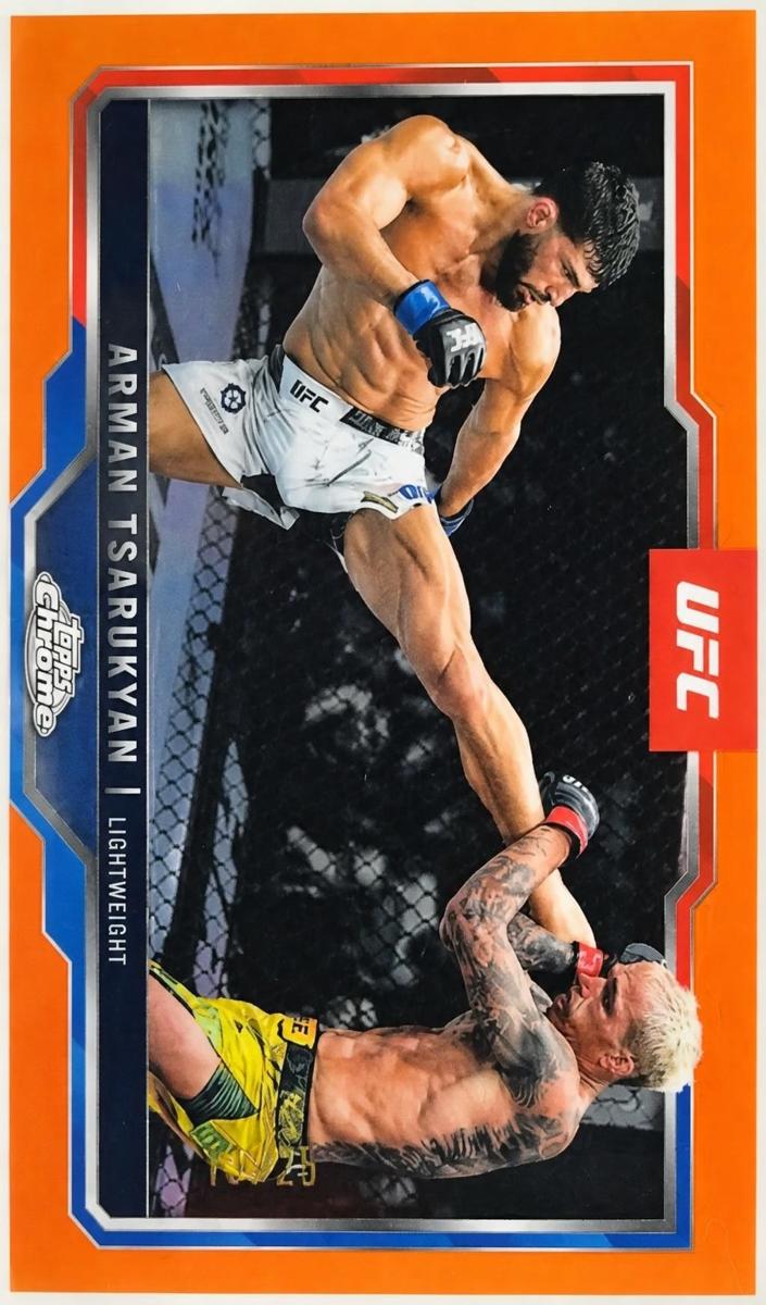 2025 Topps Chrome Arman Tsarukyan [Orange Refractor] #94 card