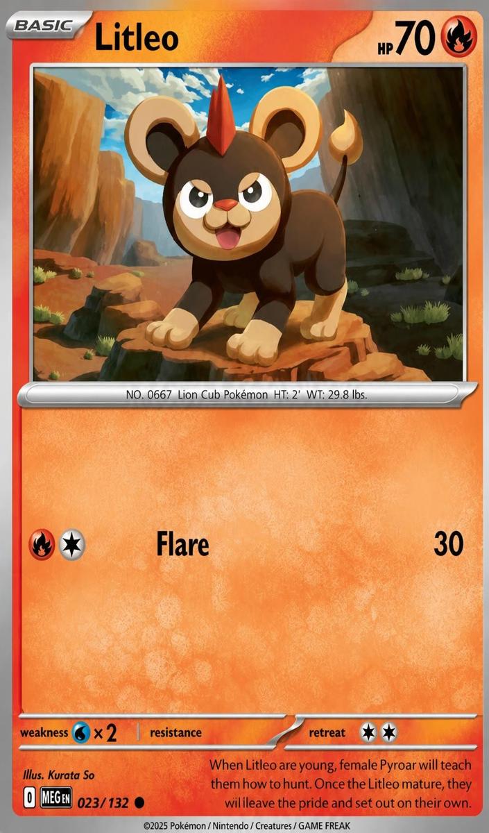 Litleo 2025 Pokemon Mega Evolution