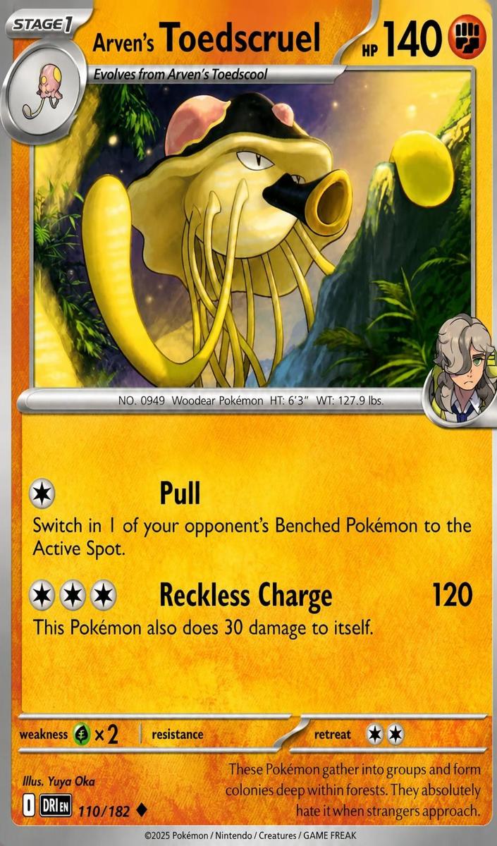 Arven's Toedscruel 2025 Pokemon Scarlet & Violet Destined Rivals