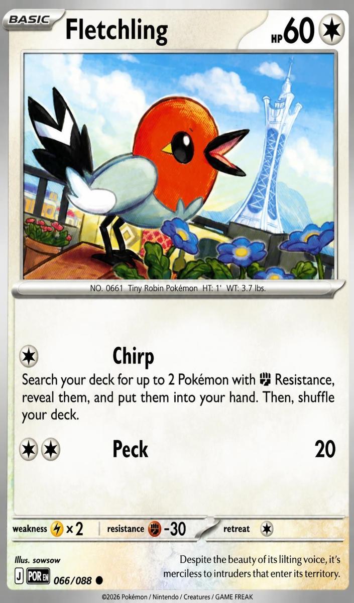 Fletchling 2026 Pokemon Mega Evolution Perfect Order