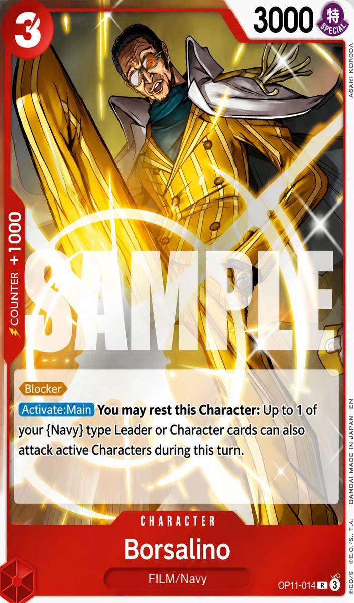 2025 One Piece A Fist Of Divine Speed Borsalino #OP11-014 card