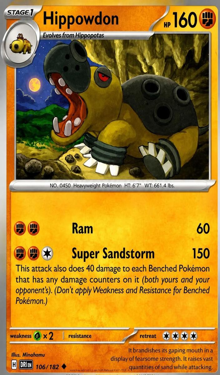 Hippowdon 2025 Pokemon Scarlet & Violet Destined Rivals