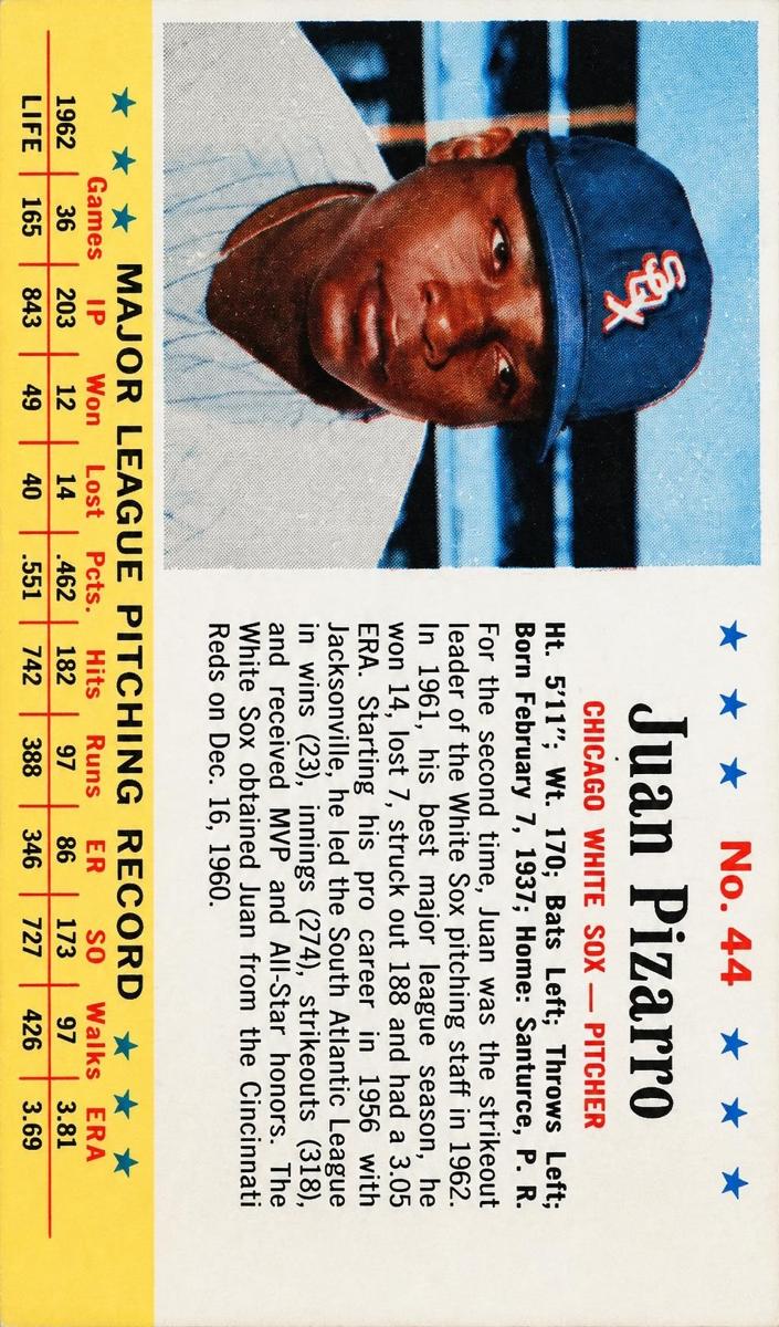 1963 Juan Pizarro #44