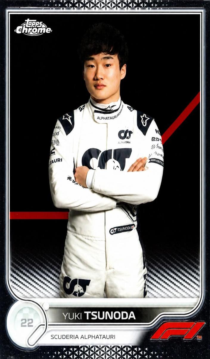 2022 Topps Chrome F1 Yuki Tsunoda #61 card