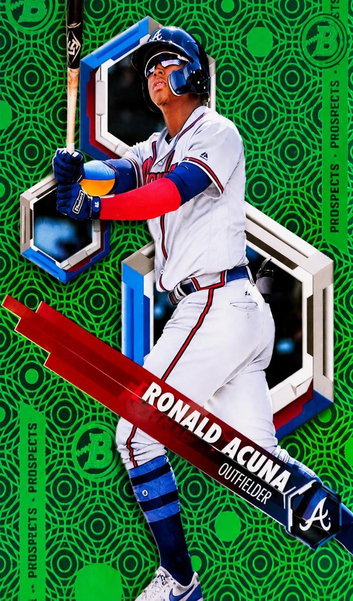 2018 Ronald Acuna Jr. [Green Rainbow] #RA