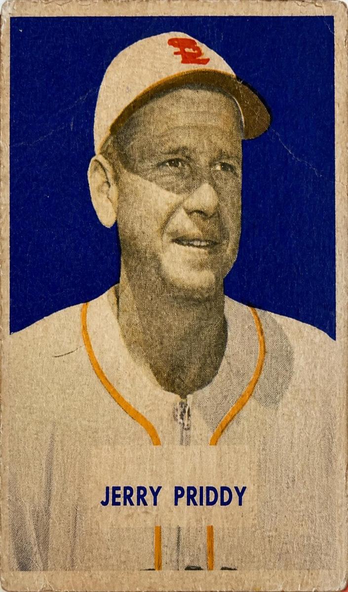 1949 Bowman Jerry Priddy [Name on Front] #4 card