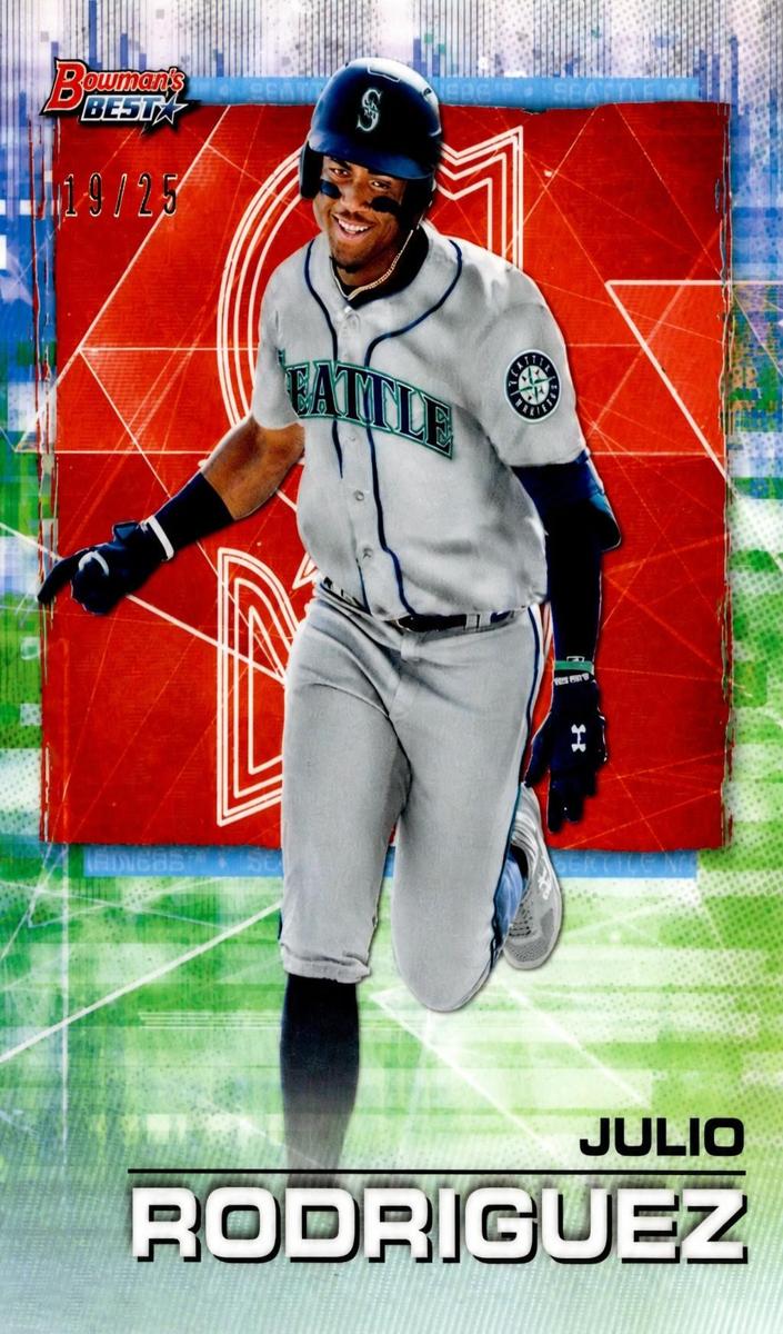 2021 Bowman's Best Julio Rodriguez [Orange] #49 card