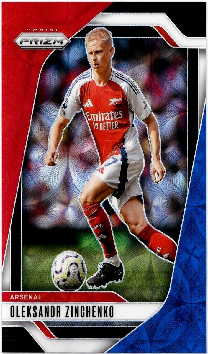 2024 Panini Prizm Premier League Oleksandr Zinchenko [Choice Red White and Blue] #36 card