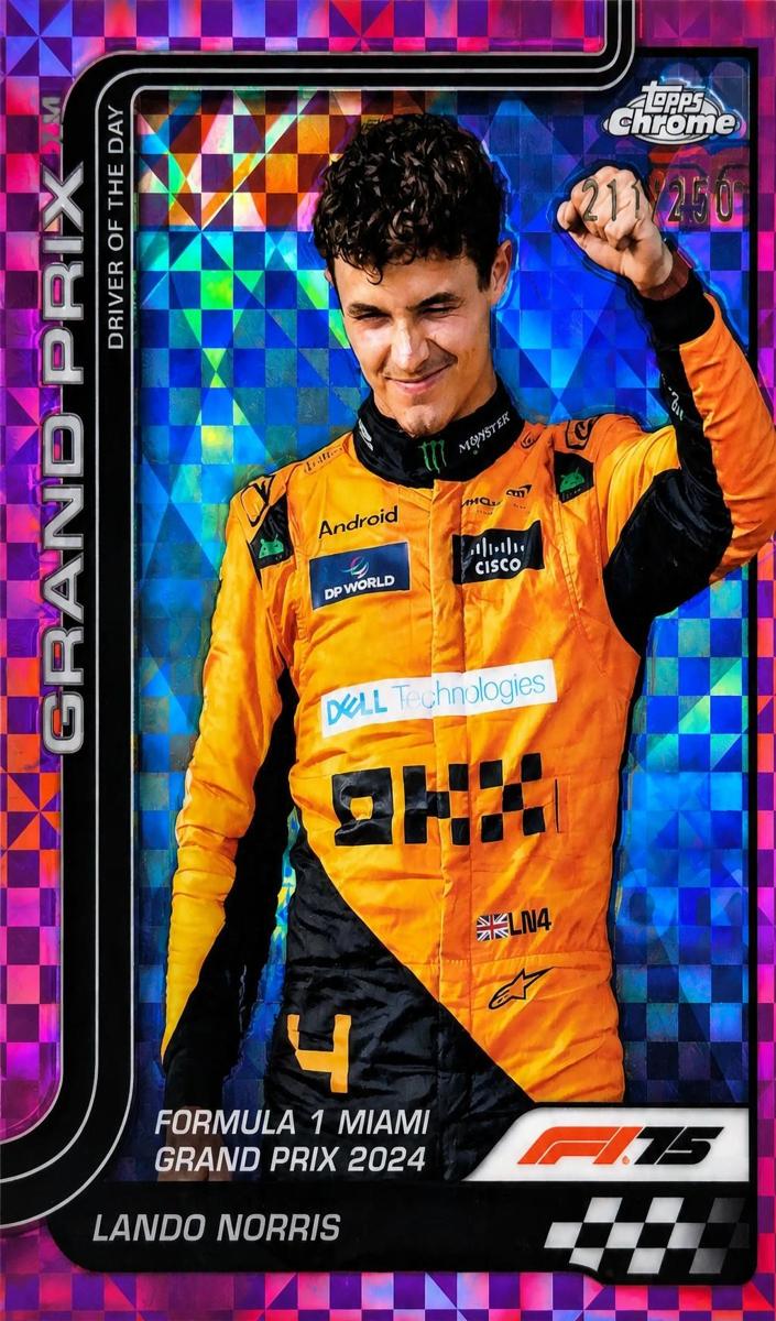 2025 Lando Norris [Pink Checker Flag Refractor] #127