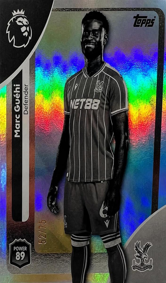 2025 Topps Premier League Marc Guehi [Black & White Rainbow] #114 card