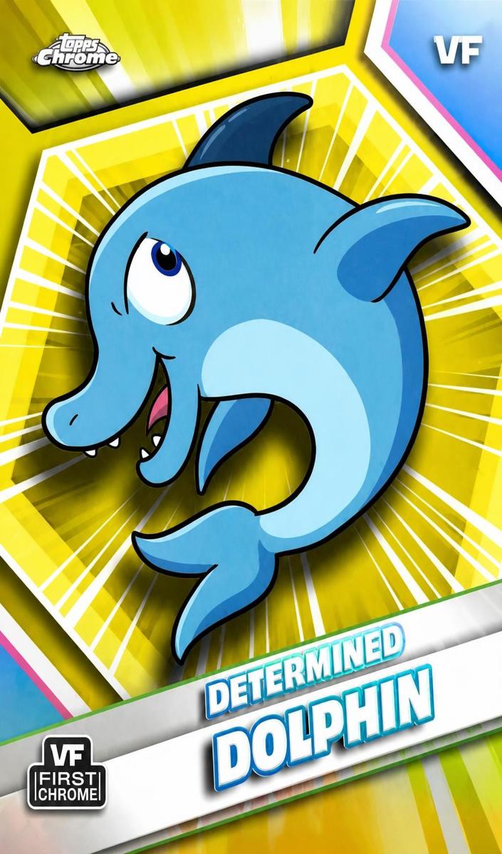 2026 Determined Dolphin [Yellow Refractor] #65
