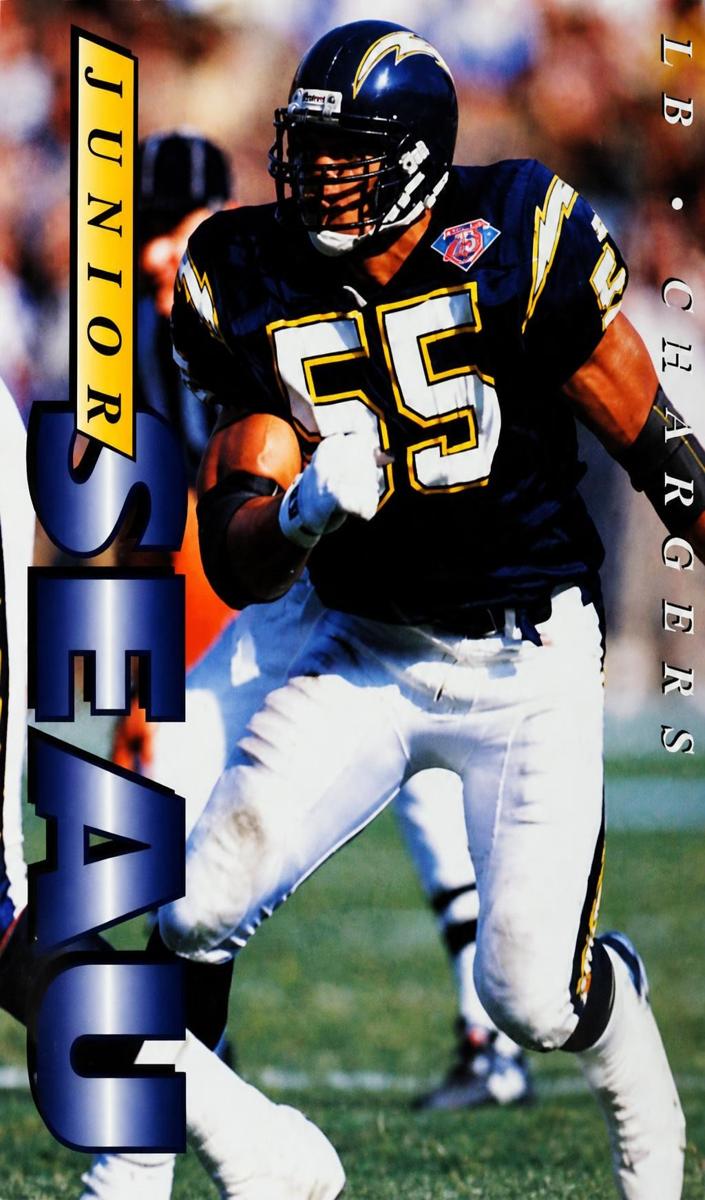 1995 Junior Seau [Black Label Silver Die-Cut] #174