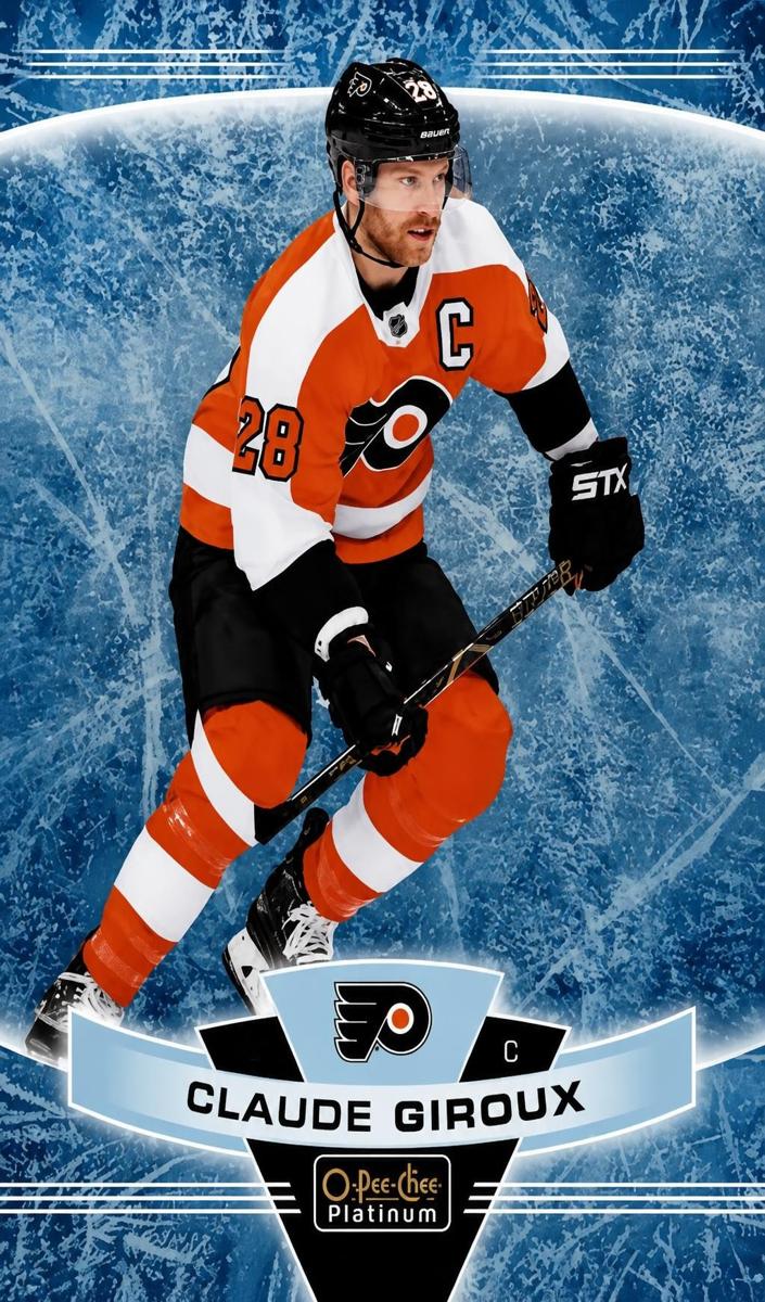 2019 O-Pee-Chee Platinum Claude Giroux [Violet Pixels] #116 card