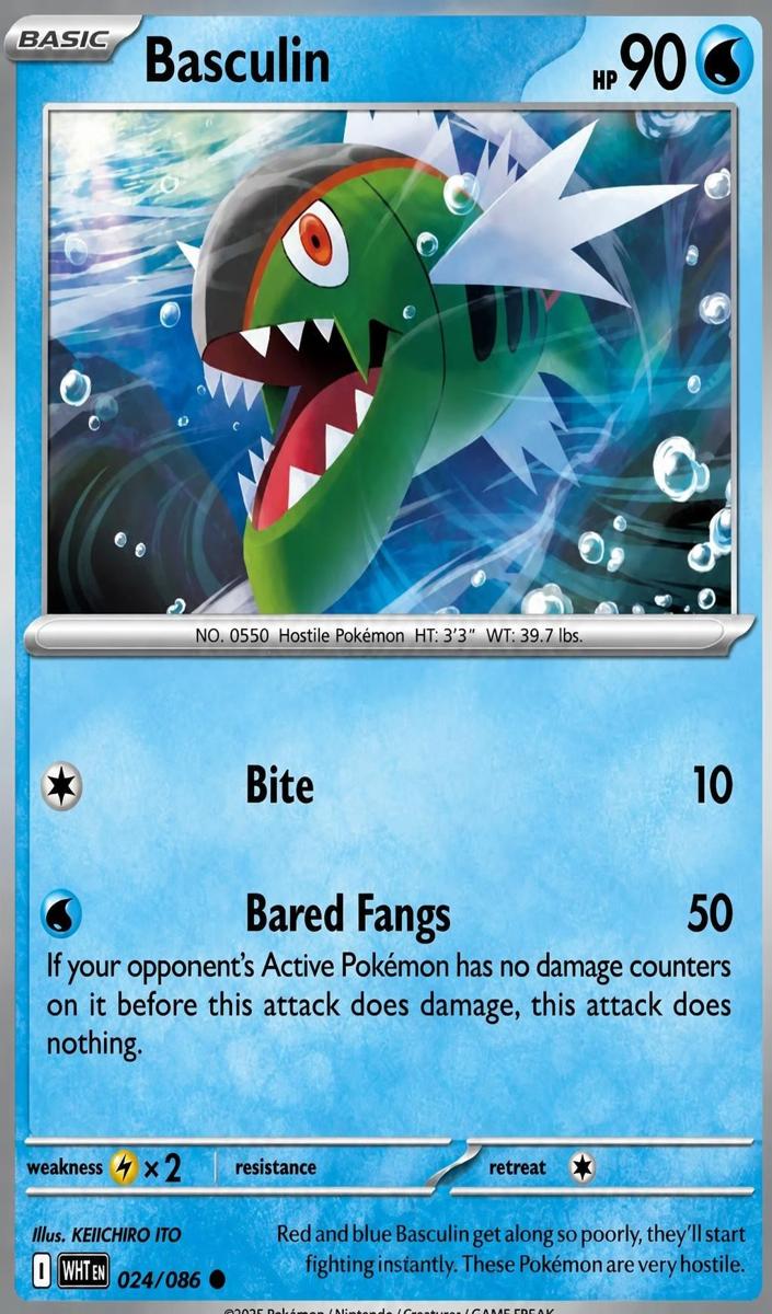Basculin 2025 Pokemon Scarlet & Violet White Flare