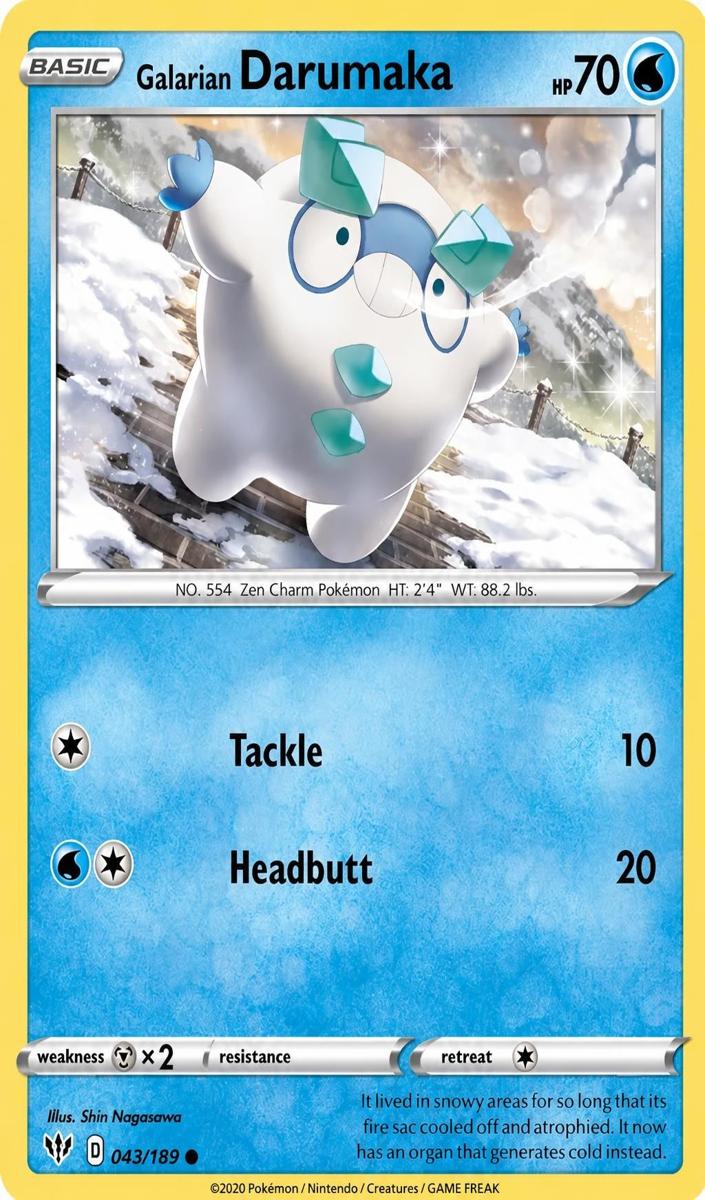 Galarian Darumaka 2020 Pokemon Sword & Shield Darkness Ablaze
