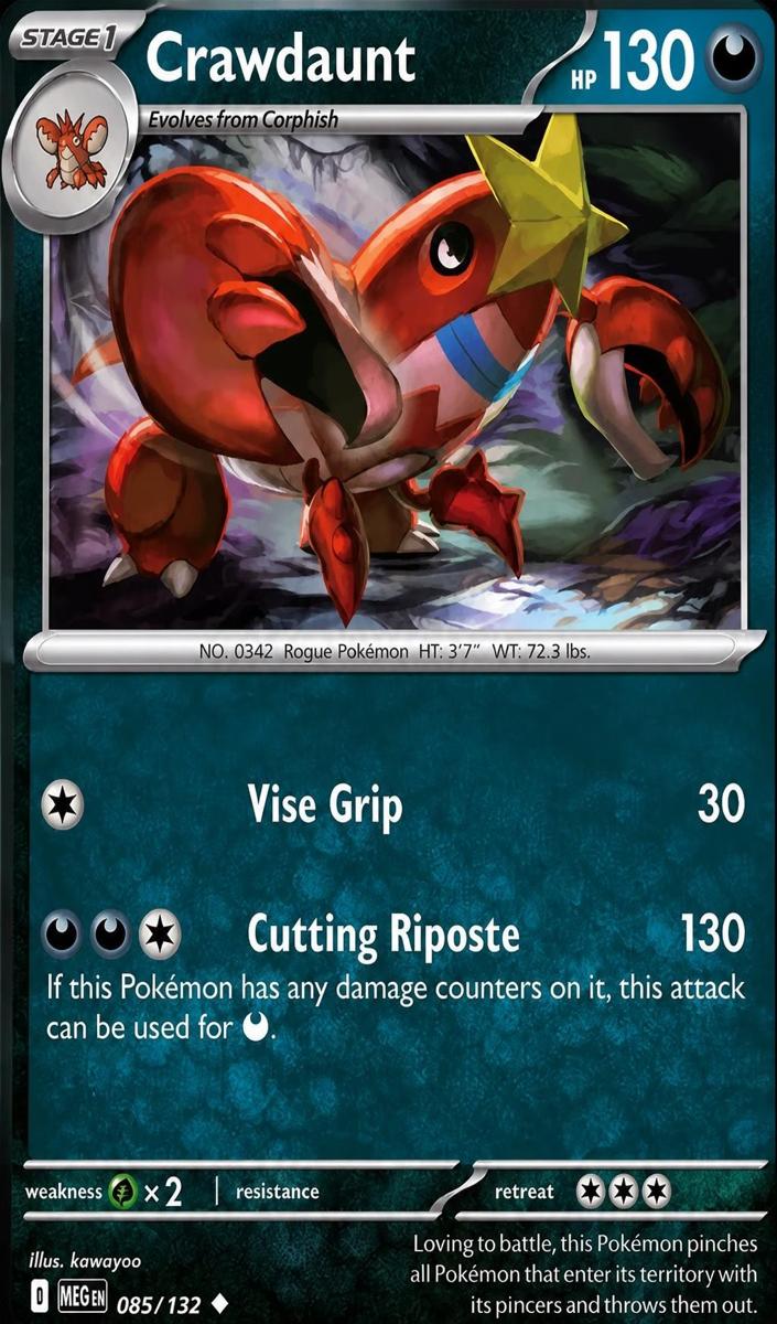 Crawdaunt 2025 Pokemon Mega Evolution