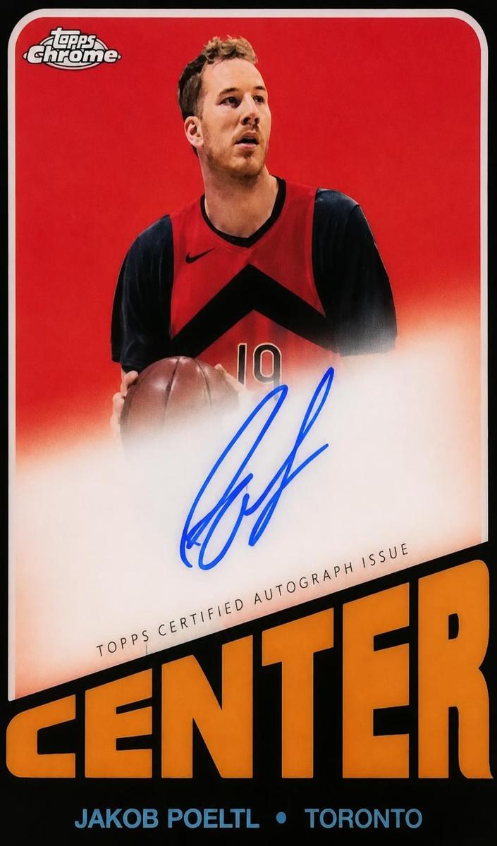 2023 Topps Chrome Jakob Poeltl #TA-JPO card