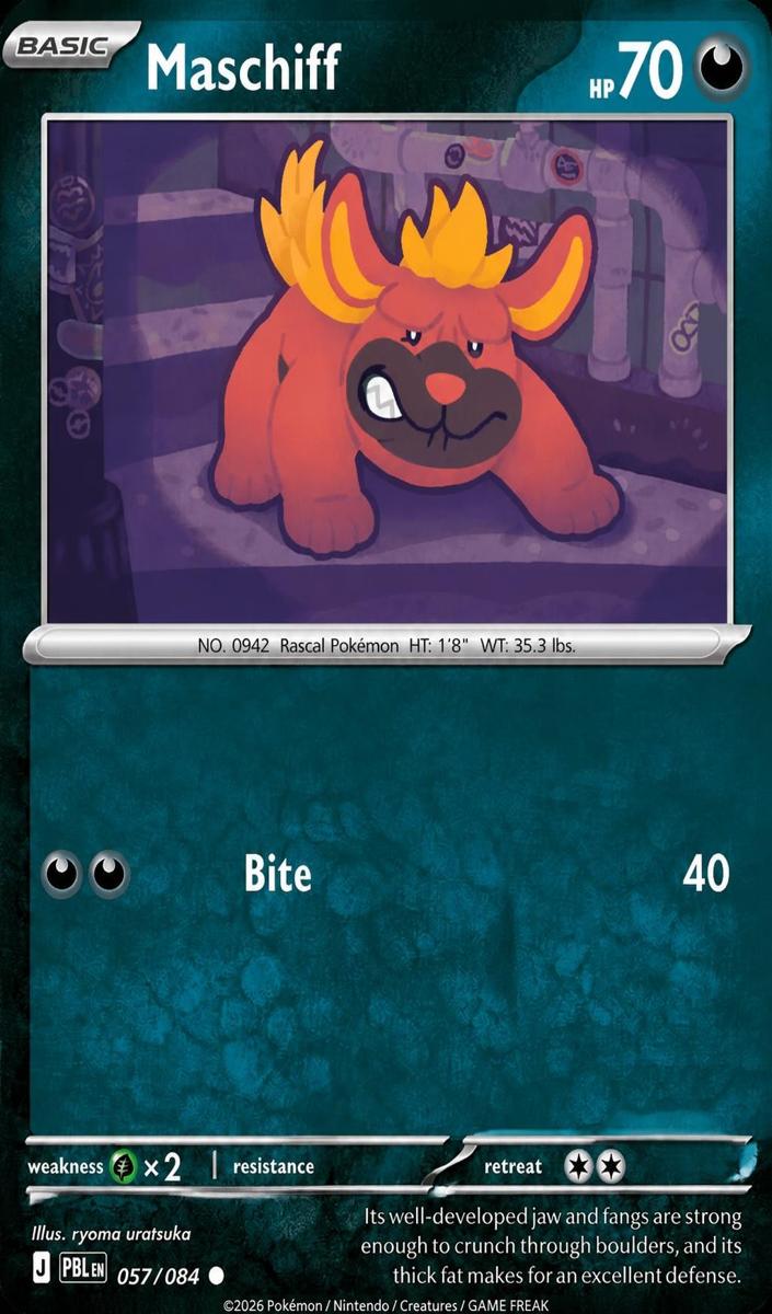 Maschiff 2026 Pokemon Mega Evolution Pitch Black