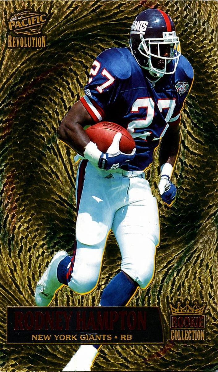 1995 Fleer Metal Rodney Hampton #9 card