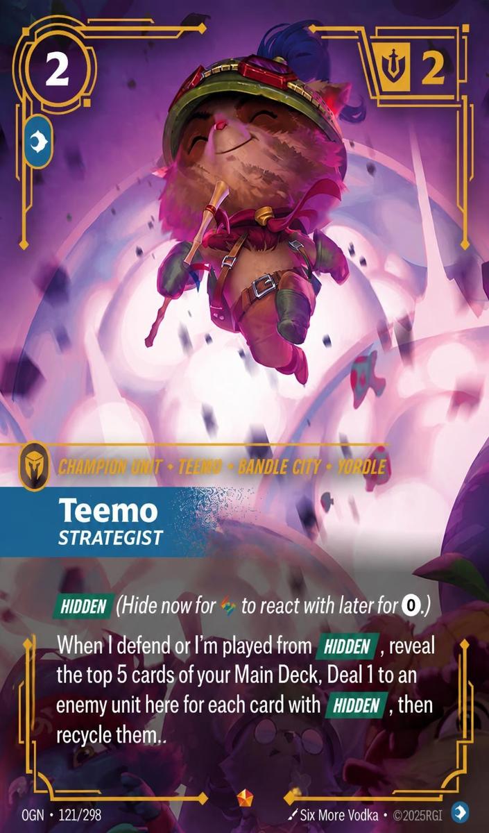 2025 Riftbound Origins Teemo - Strategist #121 card