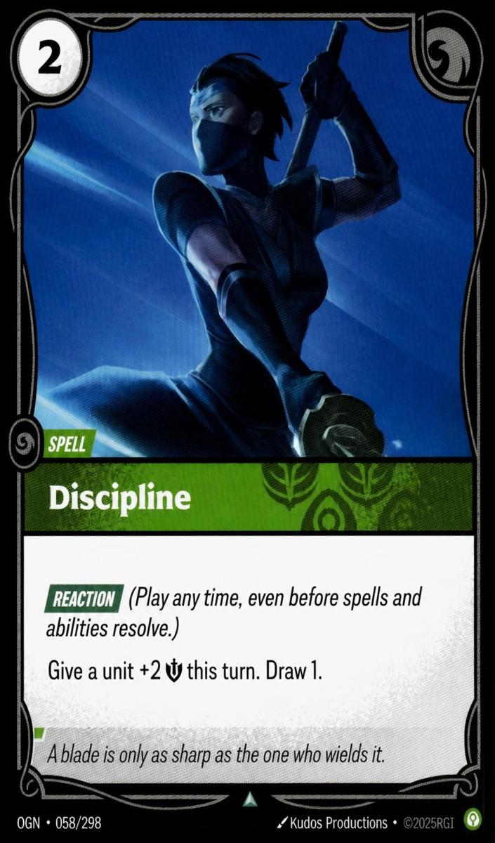 2025 Riftbound Origins Discipline #58 card