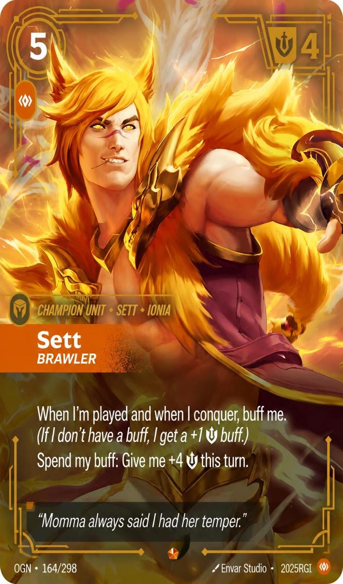 2025 Riftbound Origins Sett - Brawler #164 card