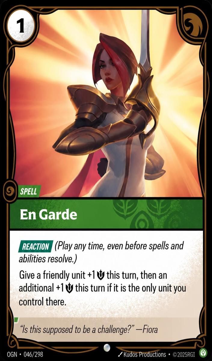 2025 Riftbound Origins En Garde #46 card