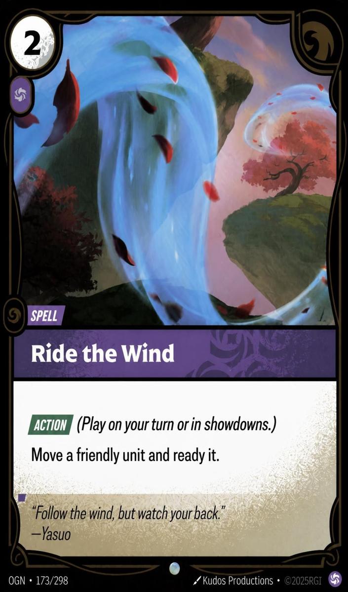 2025 Riftbound Origins Ride The Wind #173 card