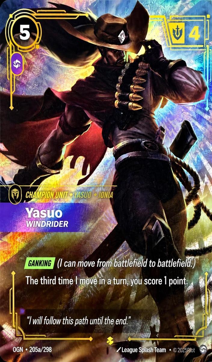 2025 Yasuo - Windrider [Alternate Art] #205a