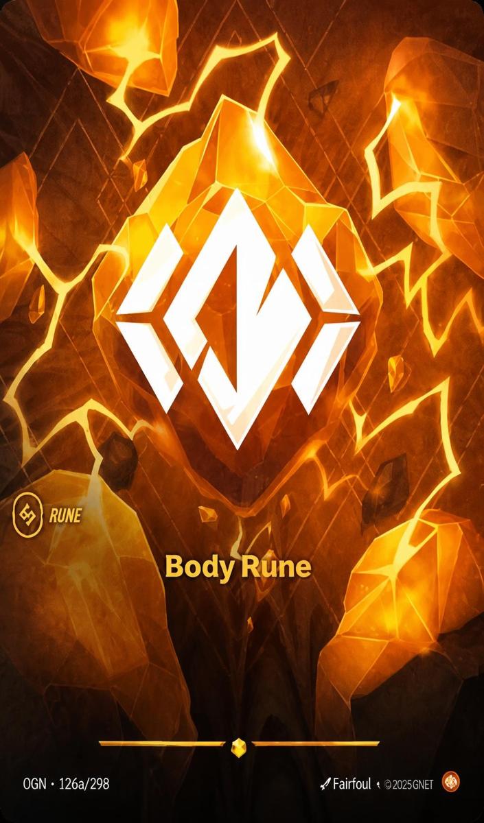 2025 Riftbound Origins Body Rune [Alternate Art] #126a card
