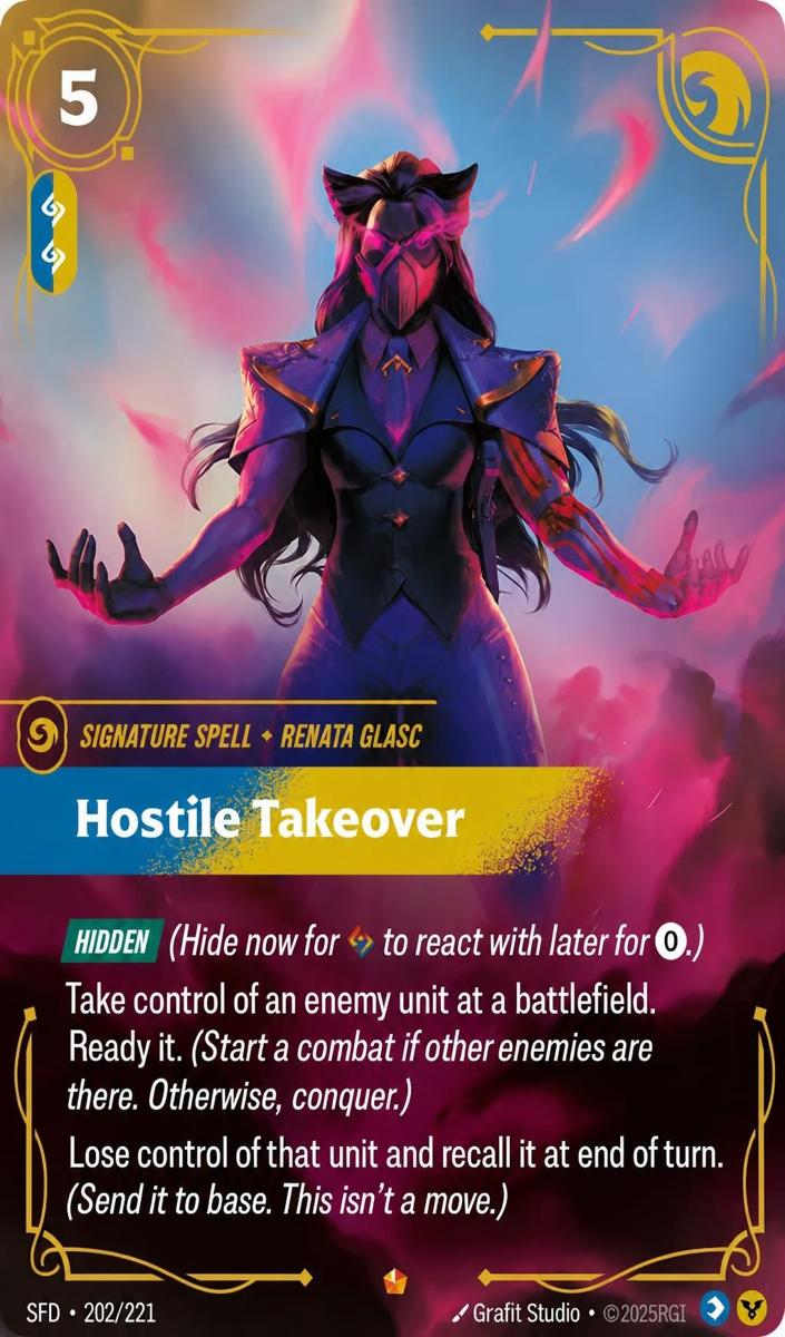 2026 Riftbound Spiritforged Hostile Takeover #202 card