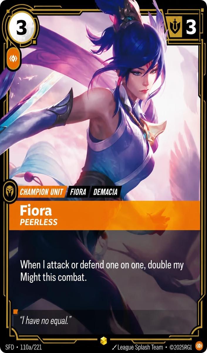 2026 Fiora - Peerless [Alternate Art] #110a