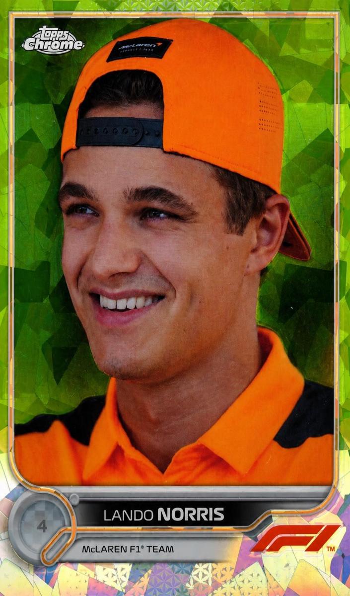 2022 Topps Chrome Sapphire F1 Lando Norris #34 card