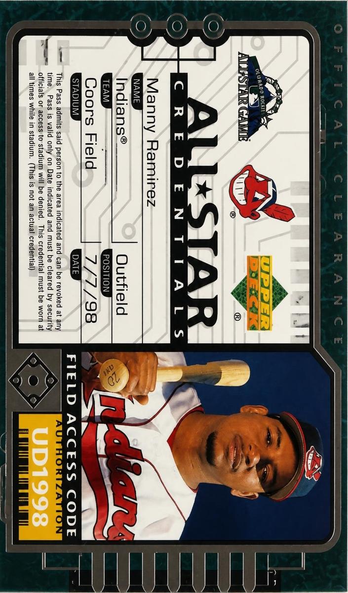 1998 Upper Deck Manny Ramirez #AS14 card