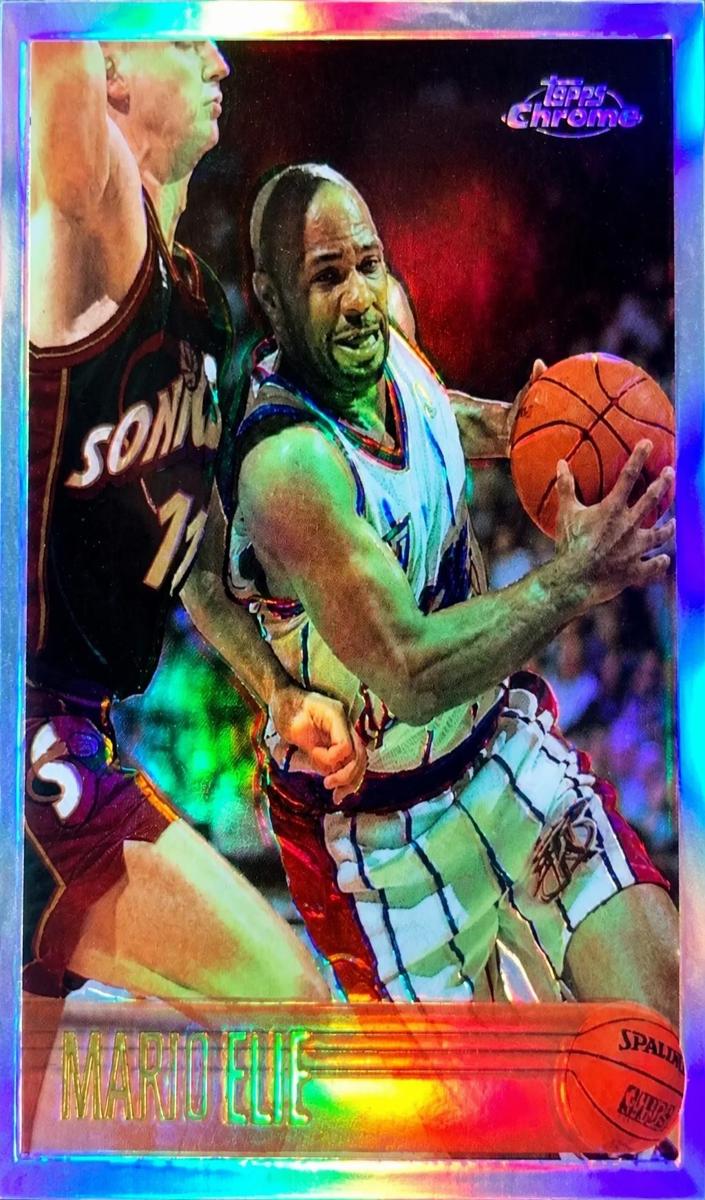 1996 Topps Chrome Mario Elie #218 card