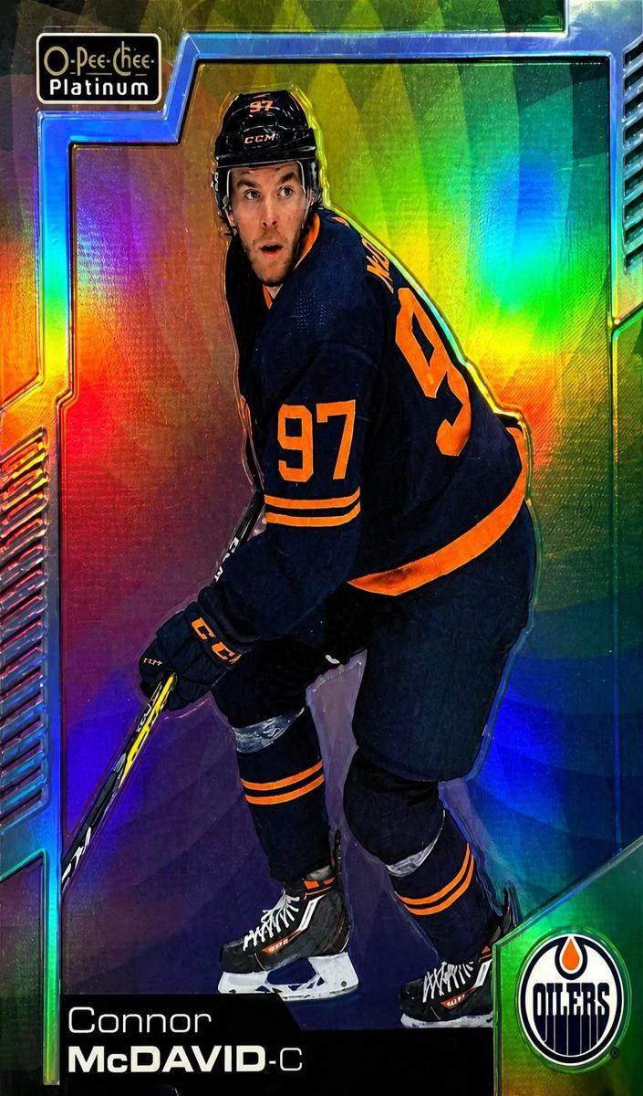2020 O-Pee-Chee Platinum Connor McDavid [Emerald Surge] #1 card